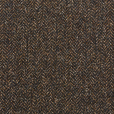 Brown Shetland Wool Herringbone