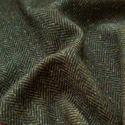 Magee / Green Flecked Donegal Tweed Herringbone / 100% Lambswool / 400/430gms / 303/7219