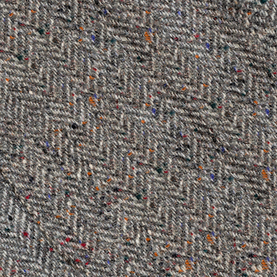 Grey Donegal Wool Herringbone