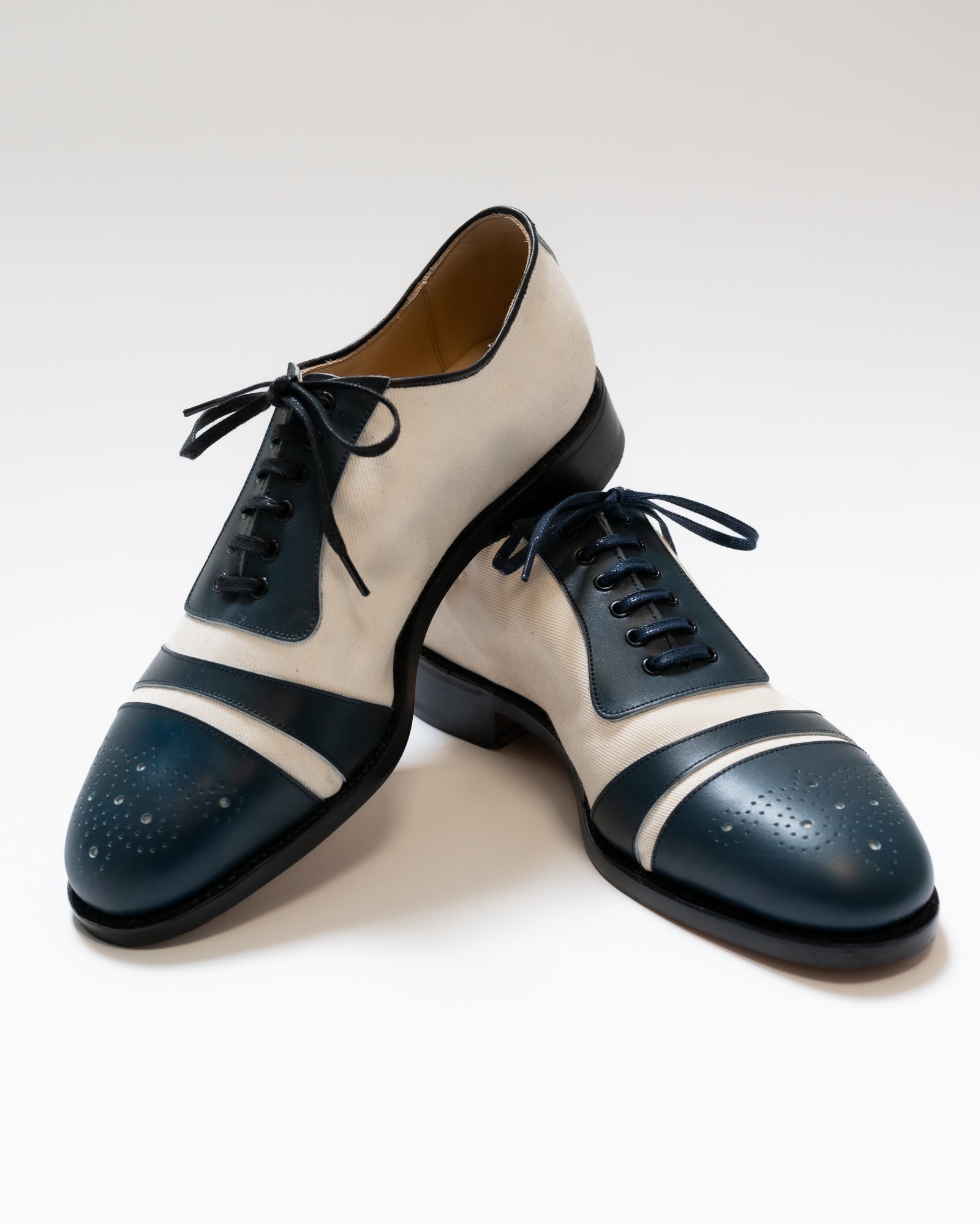 Navy Spectator Shoes